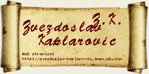 Zvezdoslav Kaplarović vizit kartica
